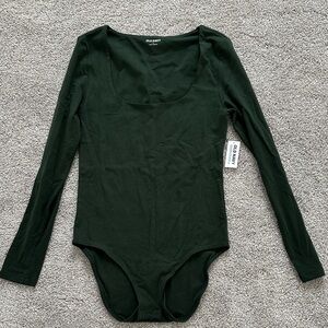 Old Navy Dark Green Long Sleeve Kids Bodysuit
